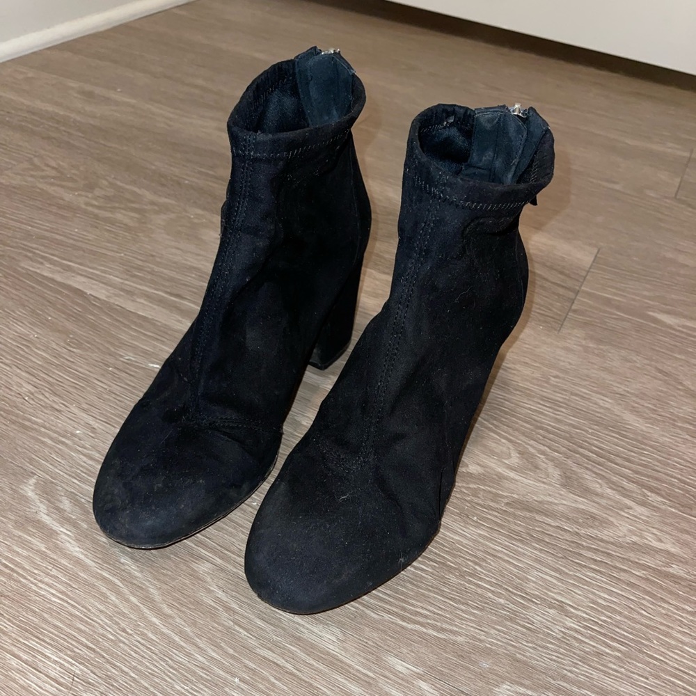 H&M Black Felt Booties